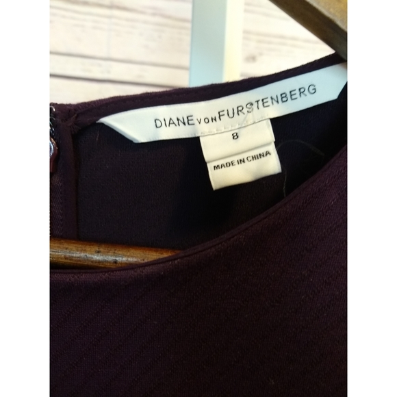 Diane Von Furstenberg Textured Panel A-line Dress - Picture 4 of 13